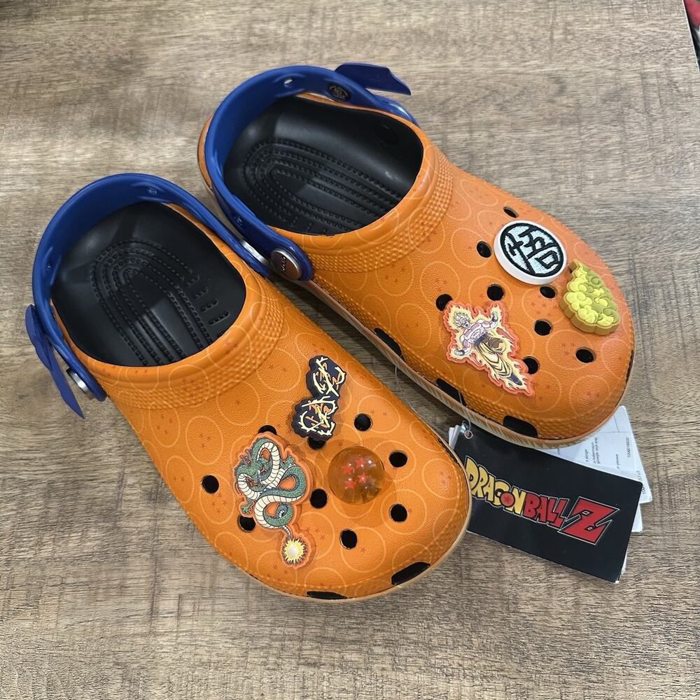 Dragon Ball Z x Crocs GOKU Classic Clogs Mens 5 Womens 7 Orange And Blue NEW